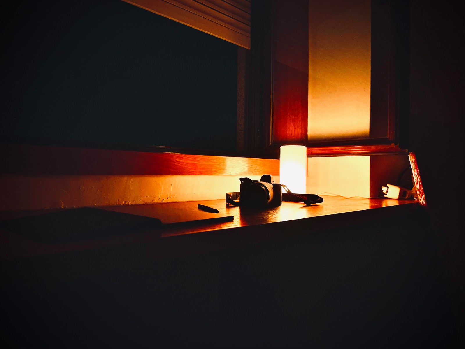 calm, night, solitude, warm light