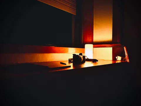 calm, night, solitude, warm light