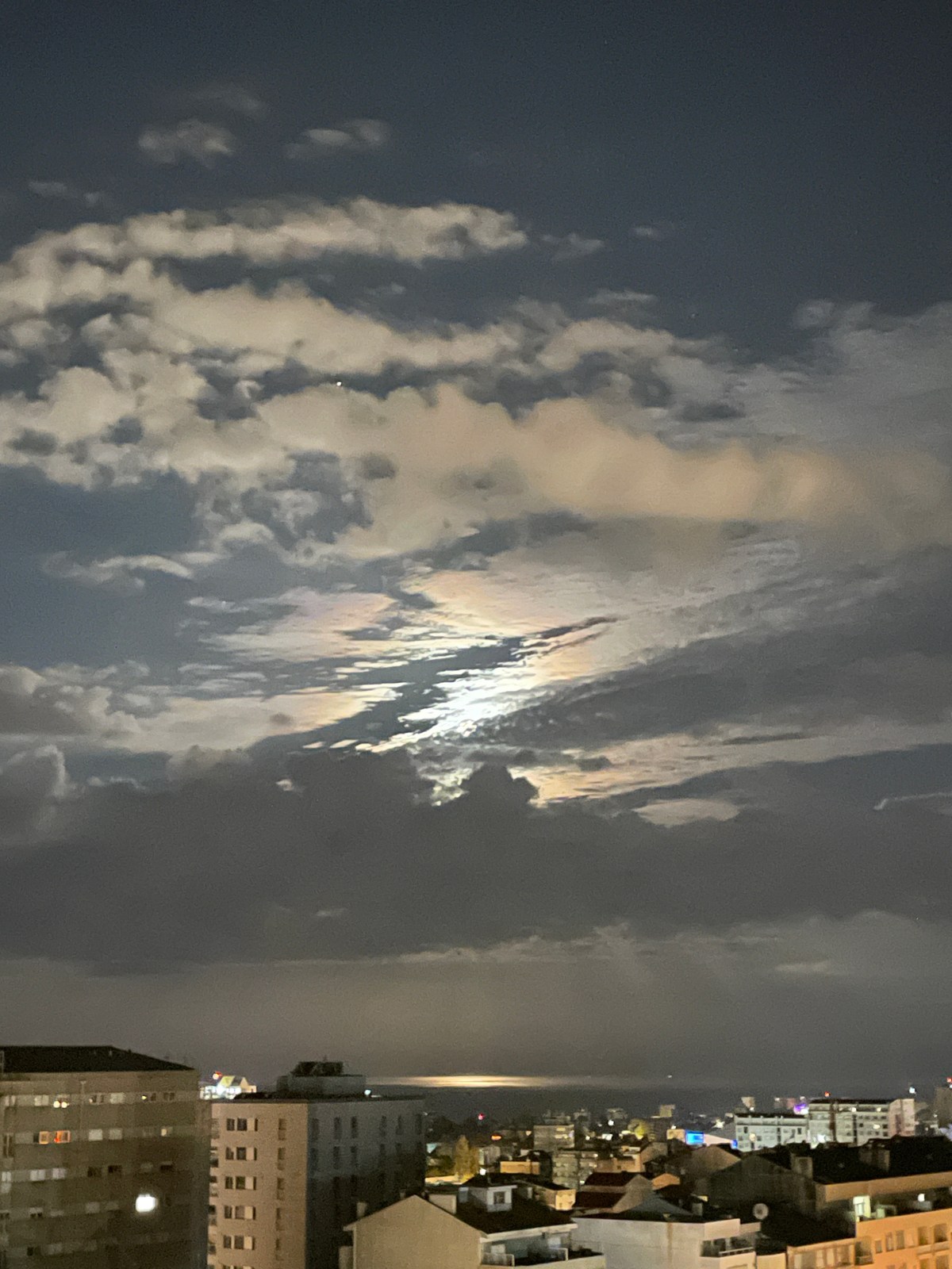 calm, city, coast, muted colours, night, texture