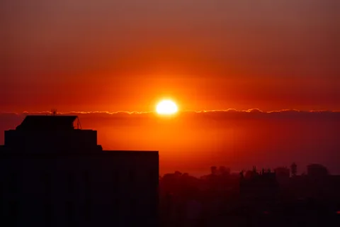 calm, city, landscape, silhouette, solitude, warm light