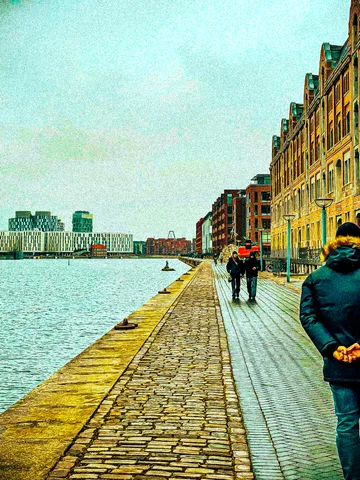 architecture, calm, city, coast, muted colours, texture, water