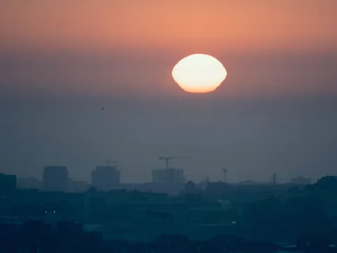 architecture, calm, city, muted colours, silhouette, solitude, warm light